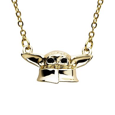 Star Wars The Mandalorain Gold Tone The Child Pendant Necklace & Earring Set