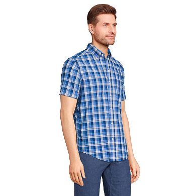 Men's Lands' End Traditional-Fit Essential Lightweight Poplin Button-Down Shirt