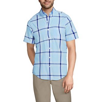 Men's Lands' End Traditional-Fit Essential Lightweight Poplin Button-Down Shirt