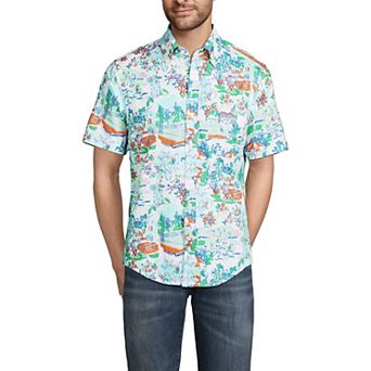 Men's Lands' End Traditional-Fit Essential Lightweight Poplin Button-Down Shirt