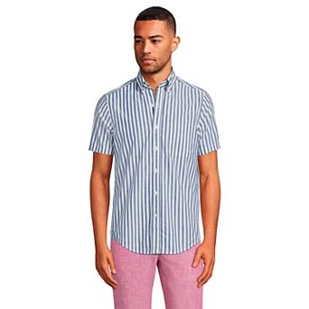 Big & Tall Lands' End Traditional-Fit Essential Lightweight Poplin Button-Down Shirt