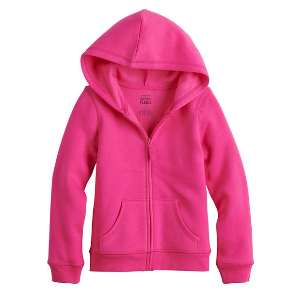 Girls 4 12 Jumping Beans Fleece Zip Hoodie