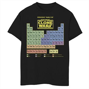 Boys 8-20 Star Wars Clone Wars Table Periodic Table Graphic Tee