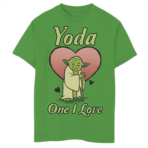 Boys 8-20 Star Wars Valentine's Day Yoda One I Love Graphic Tee