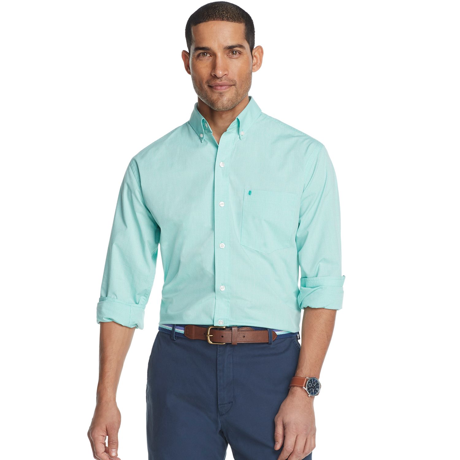 teal button down shirt mens