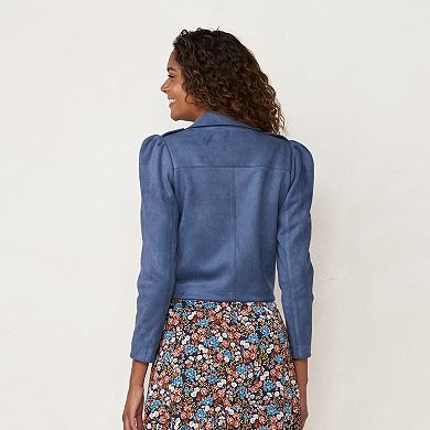 Women's LC Lauren Conrad Puffed-Sleeve Moto Jacket
