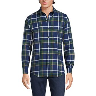 Big & Tall Lands' End Traditional-Fit Flagship Flannel Shirt