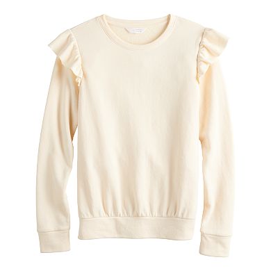 Women's LC Lauren Conrad Ruffle Sleeve Sweatshirt