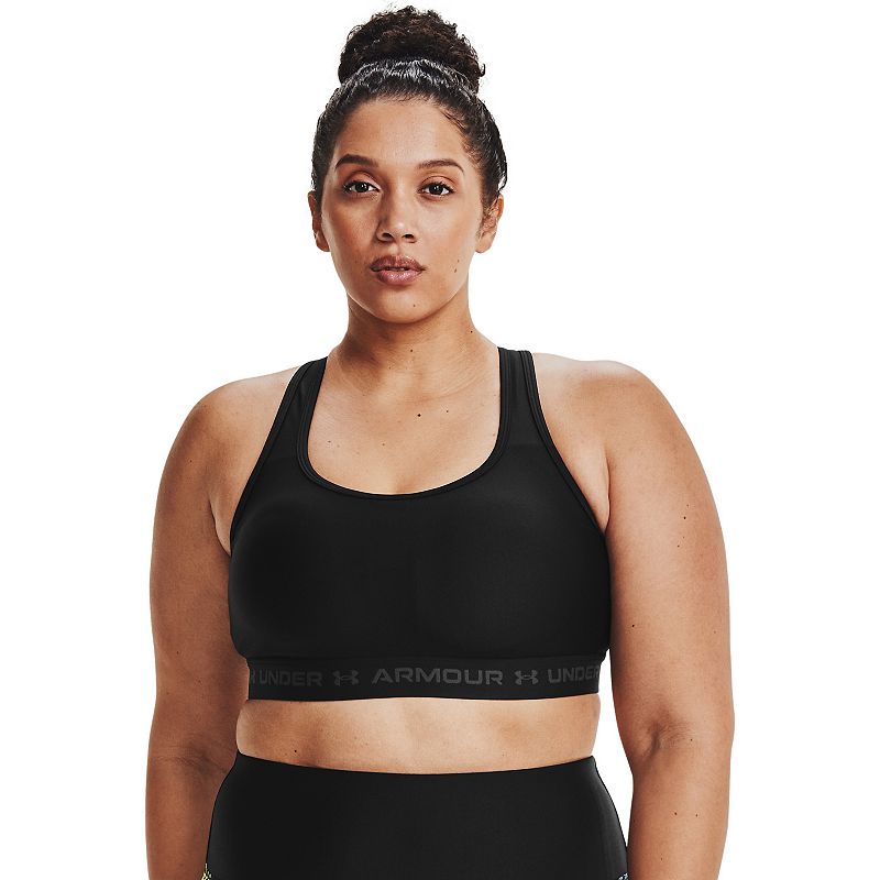 Plus Size Under Armour Crossback 2.0 Medium-Impact Sports Bra, Women's, Size: 3XL, Black