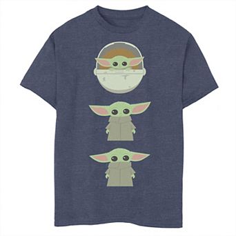 Boys 8-20 Star Wars The Mandalorian Child Stack Chibi Group Shot Tee
