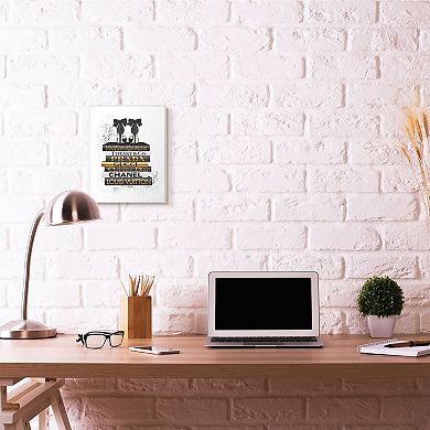 Stupell Home Decor Black Heels Bookstack Glam Plaque Wall Art