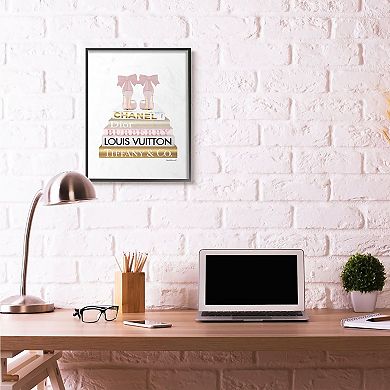 Stupell Home Decor Pink Heels Glam Framed Wall Art