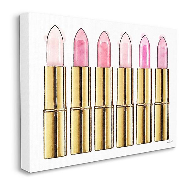 Stupell Home Decor Pink Lipstick Canvas Wall Art - Lipstick Home Decor