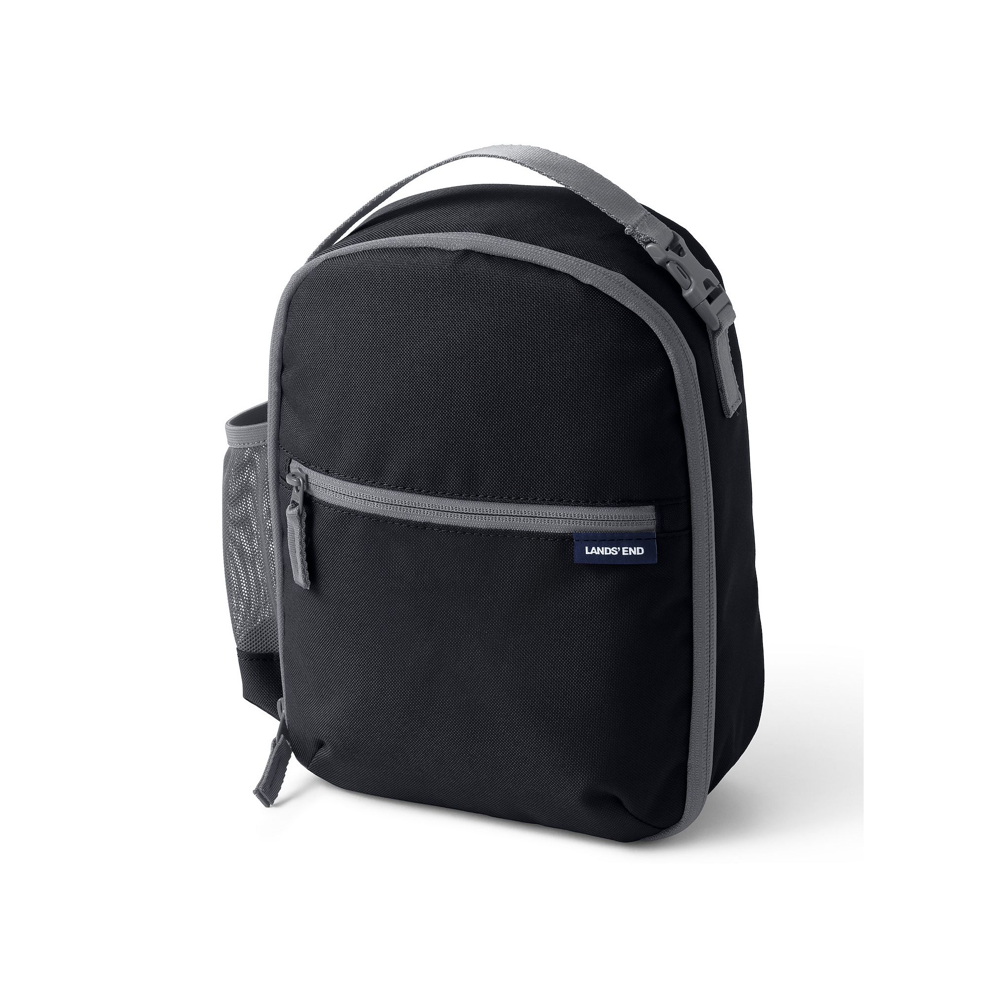 Kids Lands End Insulated Soft Sided Lunch Box, Black
