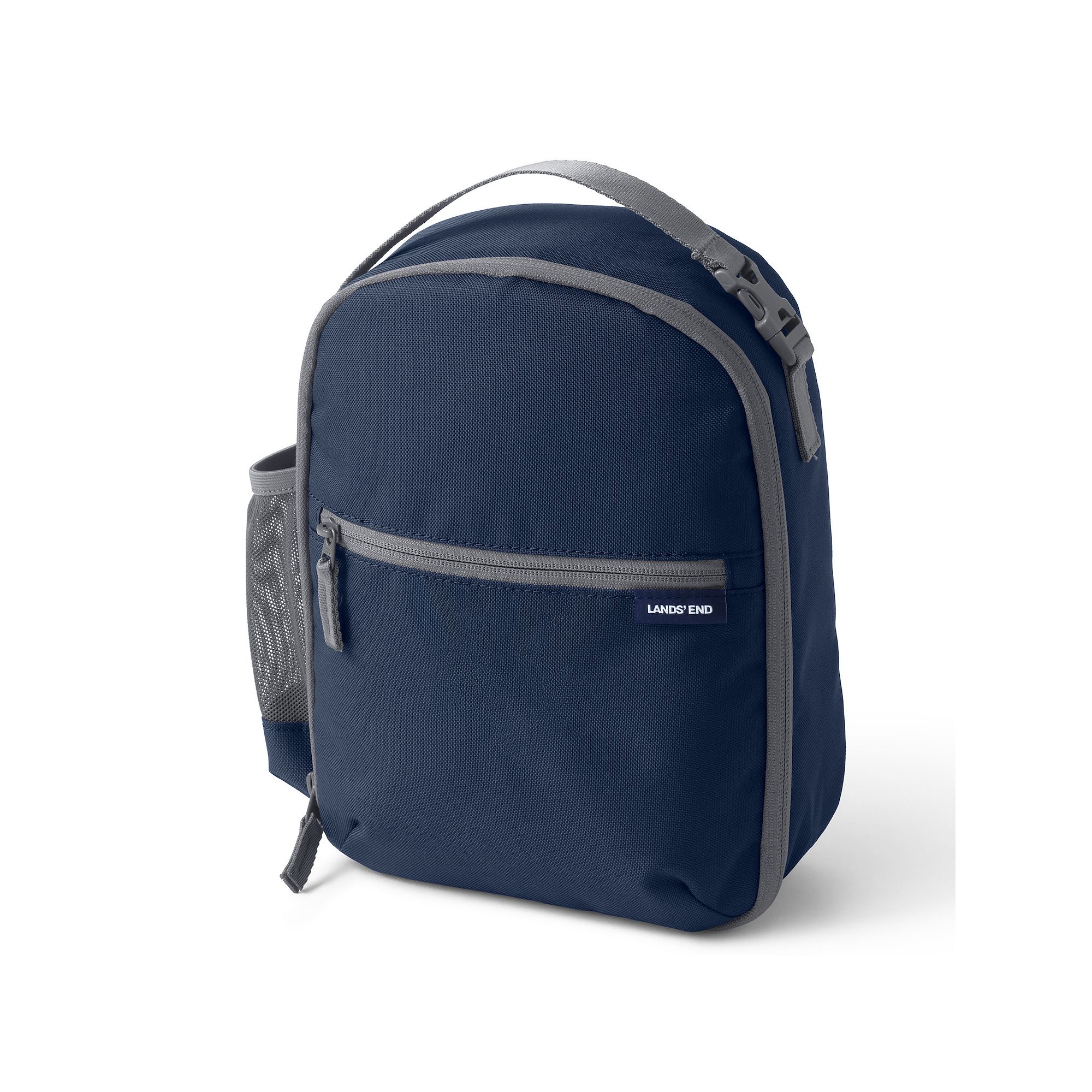 Kids Lands End Insulated Soft Sided Lunch Box, Classic Blue