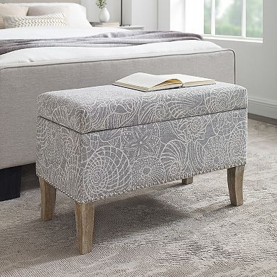 Linon Pattern Storage Ottoman