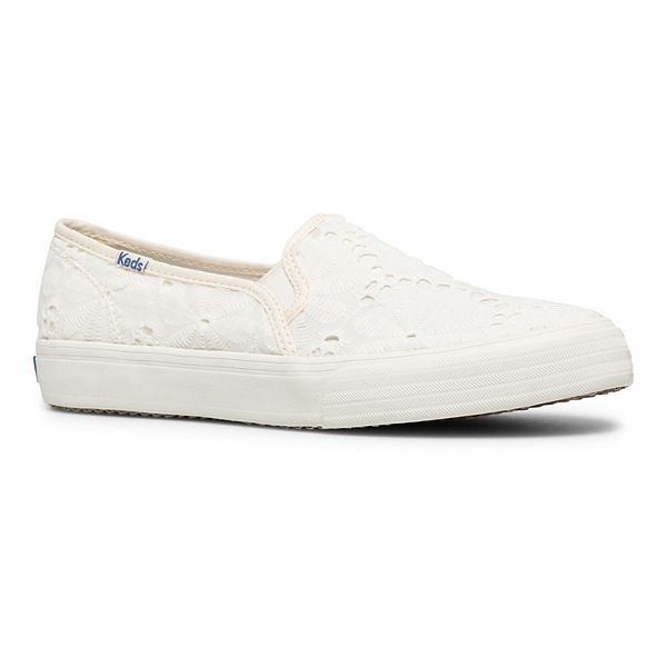 Keds Womens Double Decker Floral Eyelet Casual Sneakers,