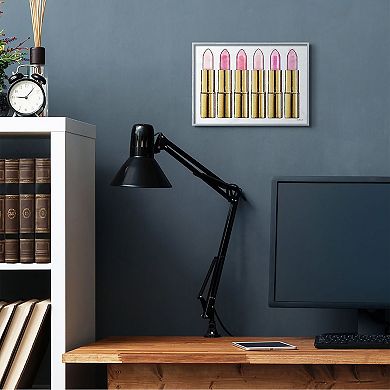 Stupell Home Decor Pink Lipstick Glam Framed Wall Art