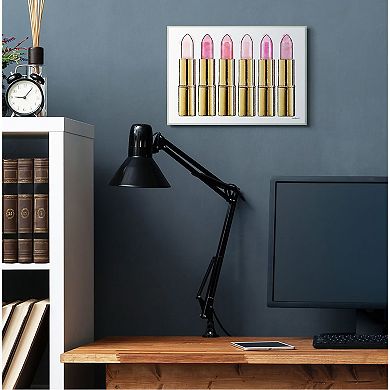 Stupell Home Decor Pink Lipstick Plaque Wall Art
