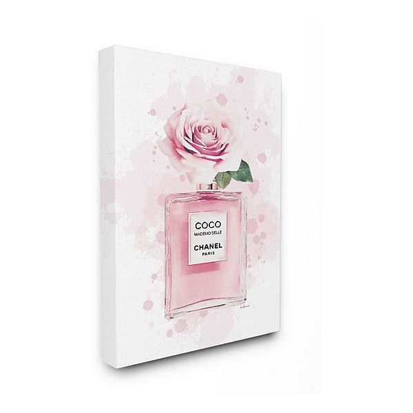 Stupell Home Decor Pink Flower Perfume Canvas Wall Art