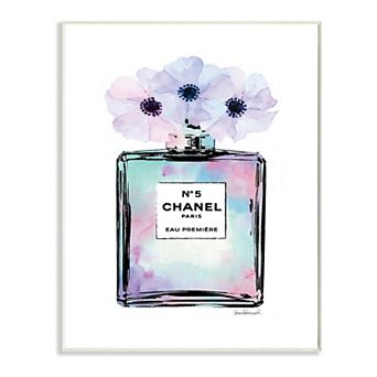 Stupell Home Decor Purple Flower Perfume Plaque Wall Art