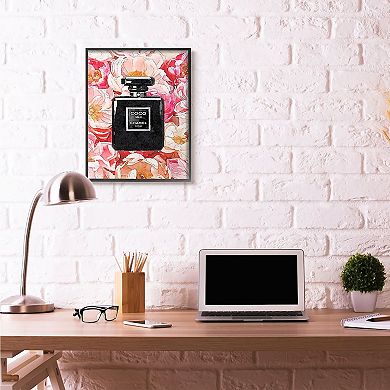 Stupell Home Decor Black Perfume Watercolor Framed Wall Art