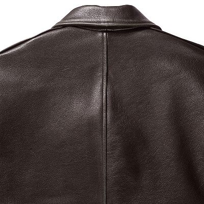 Lands end leather bomber jacket best sale