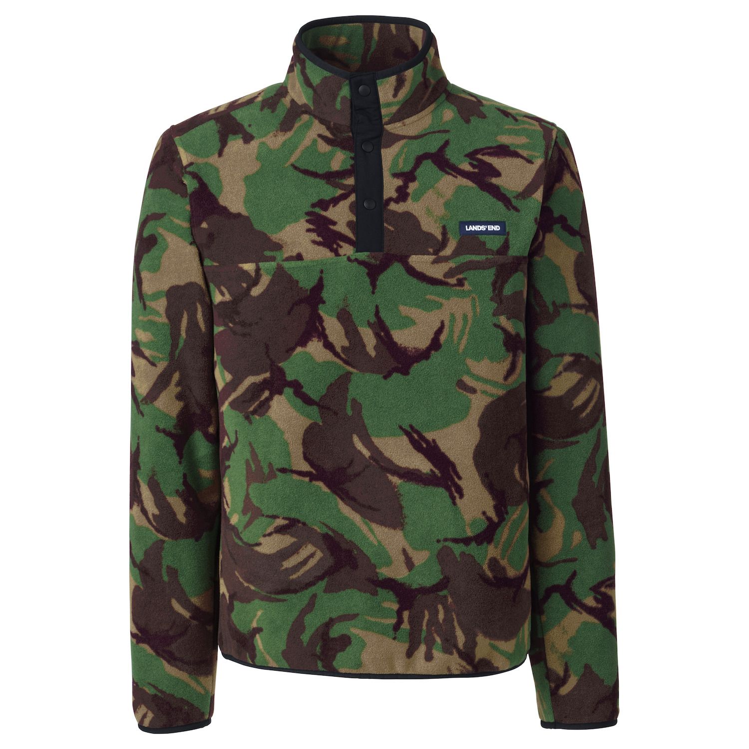 mens patterned fleece pullover