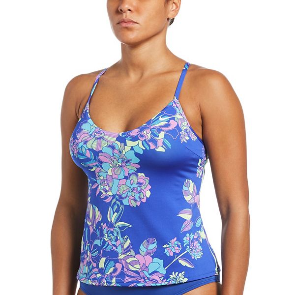 Nike Swim Floral Fade Medium-Support Racerback Tankini Top