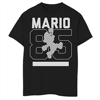 Boys 8-20 Super Mario Silhouette 89 Outline Graphic Tee
