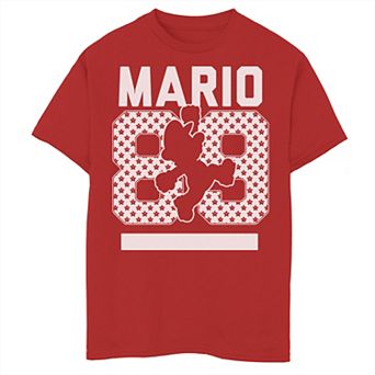 Boys 8-20 Super Mario Silhouette 89 Outline Graphic Tee