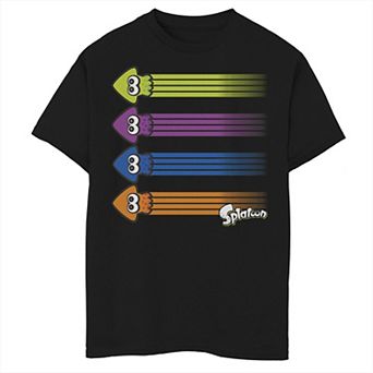 Boys 8-20 Nintendo Splatoon Inkling Teams Squid Color Streaks Graphic Tee