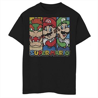 Boys 6-20 Super Mario Trio Panels Graphic Tee