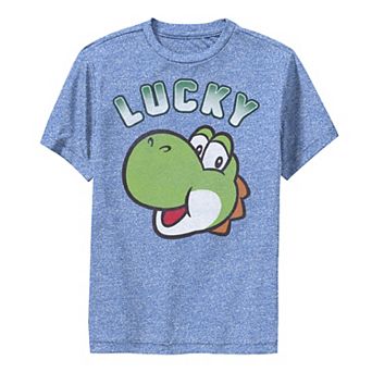 Boys 6-20 Nintendo Super Mario St. Patty's Lucky Yoshi Head Shot Graphic Tee