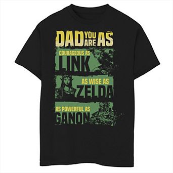 Boys 8-20 Nintendo Legend Of Zelda Dad Relates To Game Graphic Tee