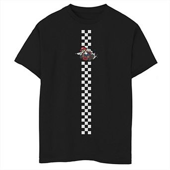 Boys 6-20 Nintendo Mario Kart Checkered Finish Line Burnout Graphic Tee
