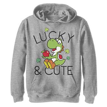 Boys 8-20 Nintendo Super Mario Yoshi Lucky & Cute Graphic Hoodie