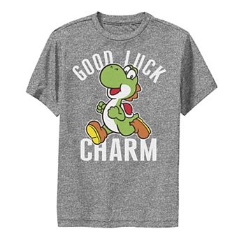 Boys 8-20 Nintendo Super Mario St. Patty's Yoshi Good Luck Charm Graphic Tee
