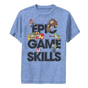 Boys 6-20 Nintendo Super Mario Epic Game Skills Character Collage Graphic Tee