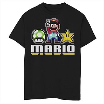 Boys 6-20 Super Mario Bros. Pixelated Logo Graphic Tee