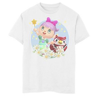 Boys 8-20 Animal Crossing New Horizons Villager & Celeste Portrait Graphic Tee