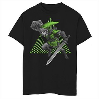 Boys 8-20 Zelda Link Triforce Action Shot Graphic Tee