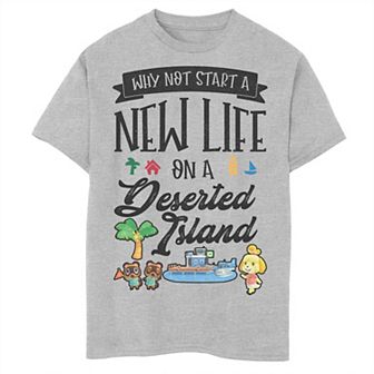 Boys 8-20 Animal Crossing New Horizons Why Not Start A New Life Graphic Tee