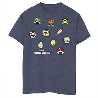 Boys 6-20 Super Mario 8-Bit Items Graphic Tee