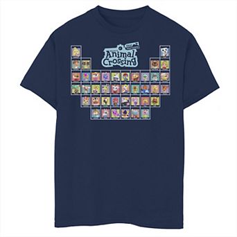 Boys 8-20 Animal Crossing New Horizons Periodic Table Of Villagers Graphic Tee