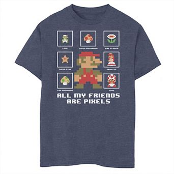 Boys 6-20 Nintendo Super Mario All My Friends Text Graphic Tee