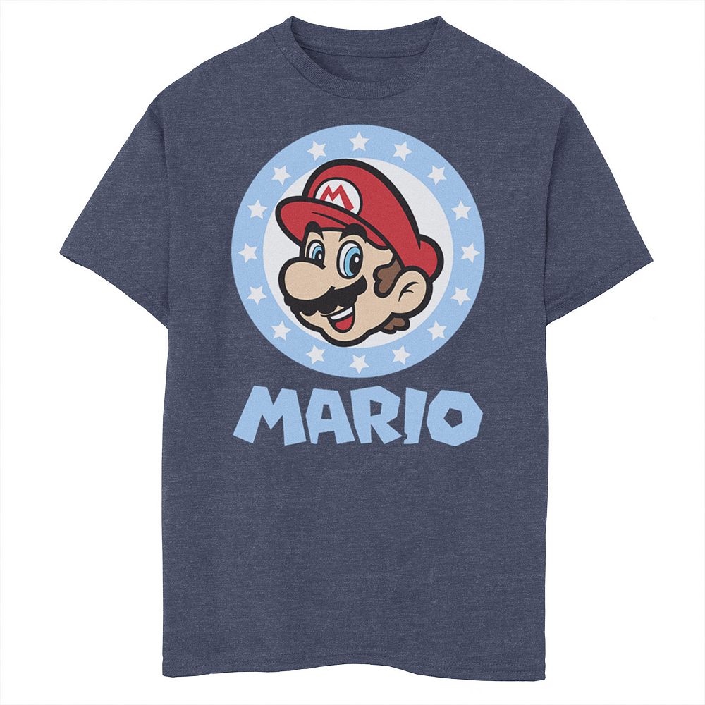 Boys 6-20 Super Mario Simple Mario Star Portrait Graphic Tee