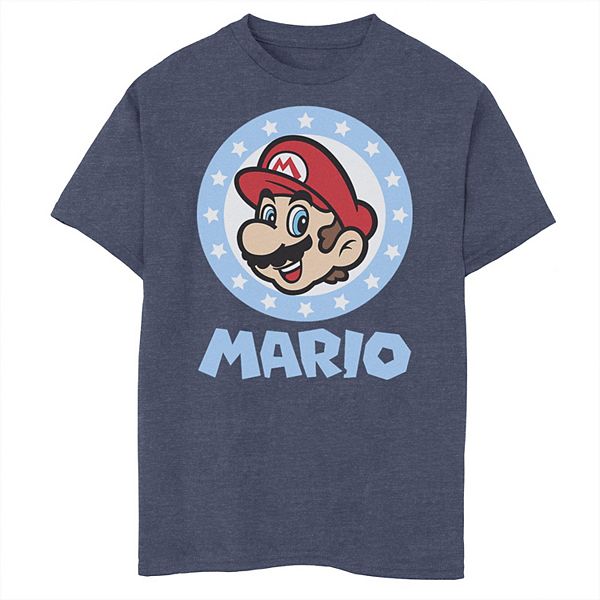 Boys 8-20 Super Mario Simple Mario Star Portrait Graphic Tee