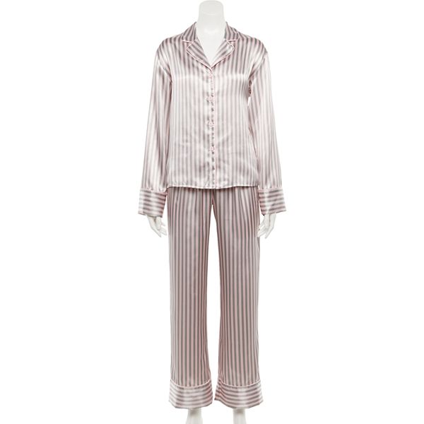 Women s Apt. 9 Satin Pajama Shirt Pajama Pants Set