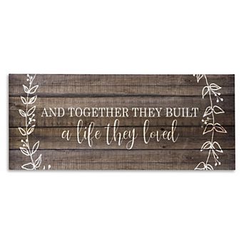 Stupell Home Decor Together Built Love Canvas Wall Art